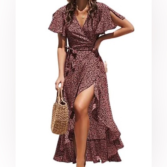 CupShe - Red polka dot wrap dress - Picture 1 of 3